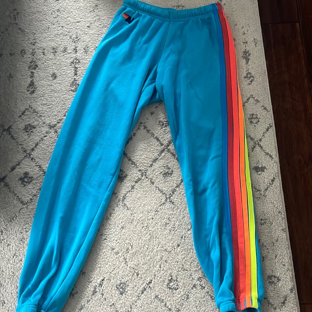 Small aviator nation sweatpants- turquoise
